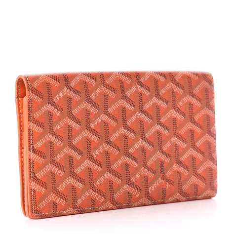 goyard orange wallet